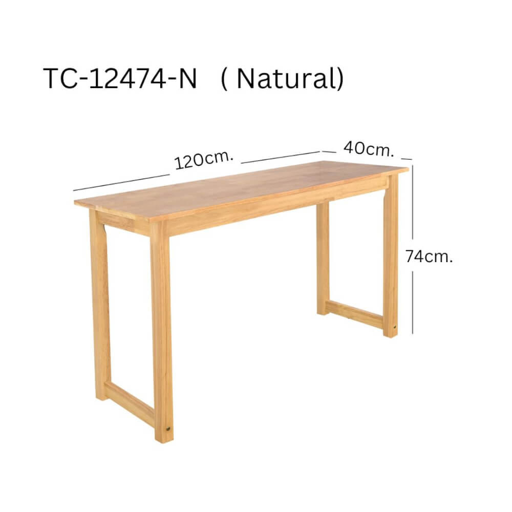 โต๊ะบาร์ไม้ยางพารา Evergreen Furniture TC 120x40x74ซม. สีน้ำตาลธรรมชาติ_2